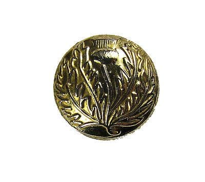 Button Thistle Gold 24mm Medium Pack of 6 R1498