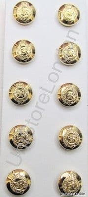 Buttons Military Army Service EІІR Buttons Gold Stay Bright 14mm PK10 R832