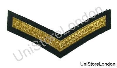 Chevron Lance Corporal Gold on Green  150mm Wide 1 Bar  R1392
