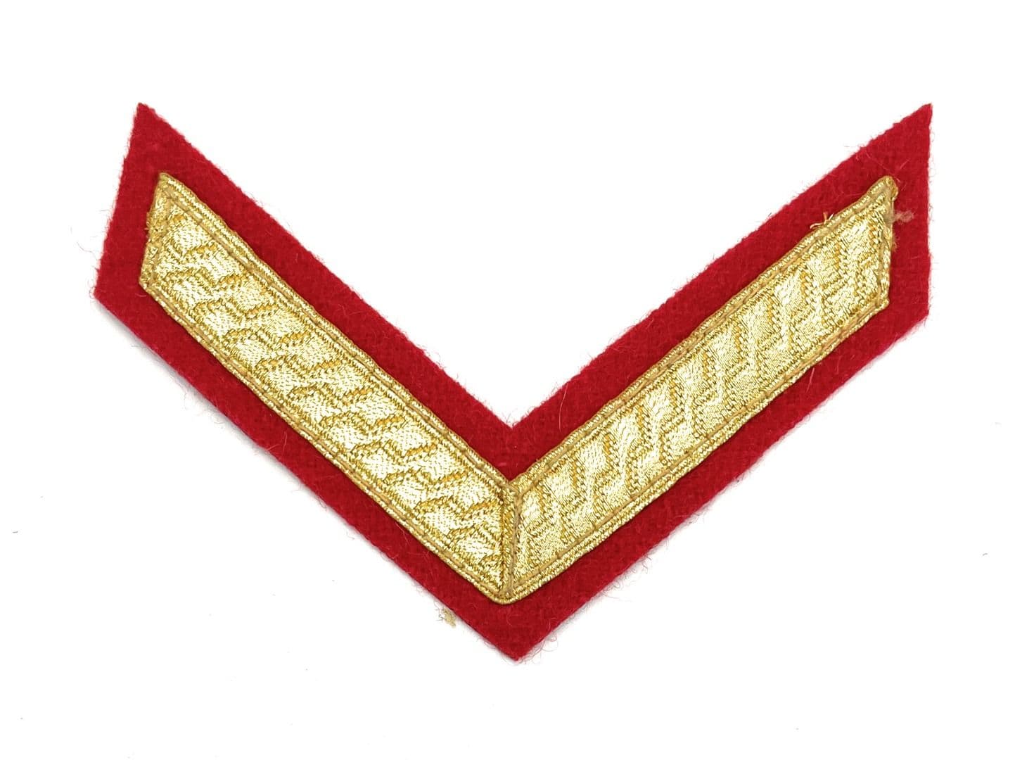 CHEVRONS STRIPES GOLD RED 1 BAR 100mm WIDE R1495