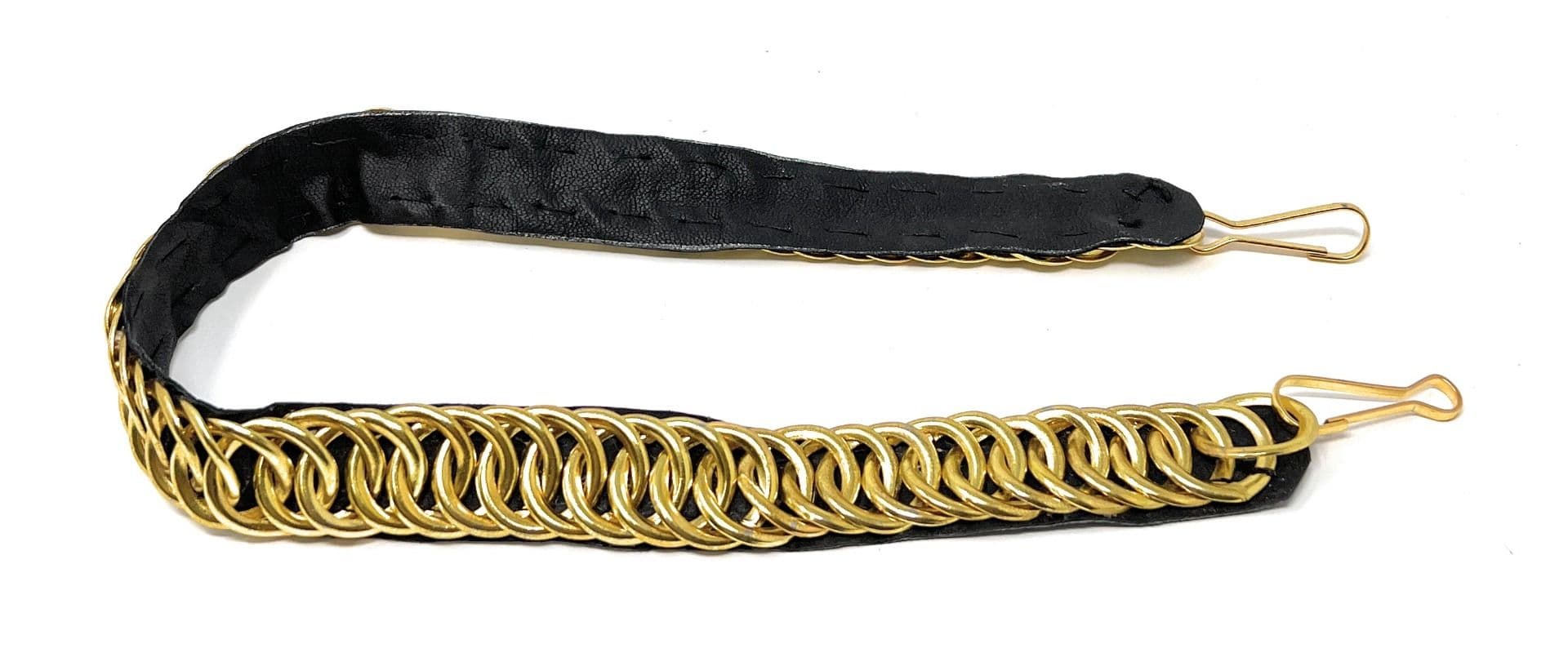 Chinstrap Chin Chain Gold Helmet Chin Chain 18 Inch Long 2 Hooks R1337