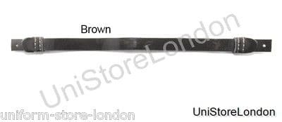 Chinstrap Dark Brown Patent Leather Backing 14mm Wide R1111