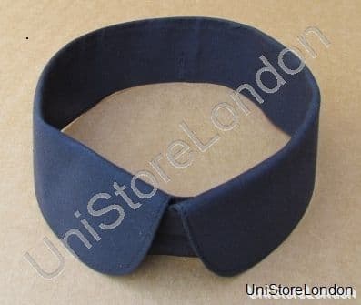 Collars Semi Stiff Collars Poly Cotton Double Round Black R833
