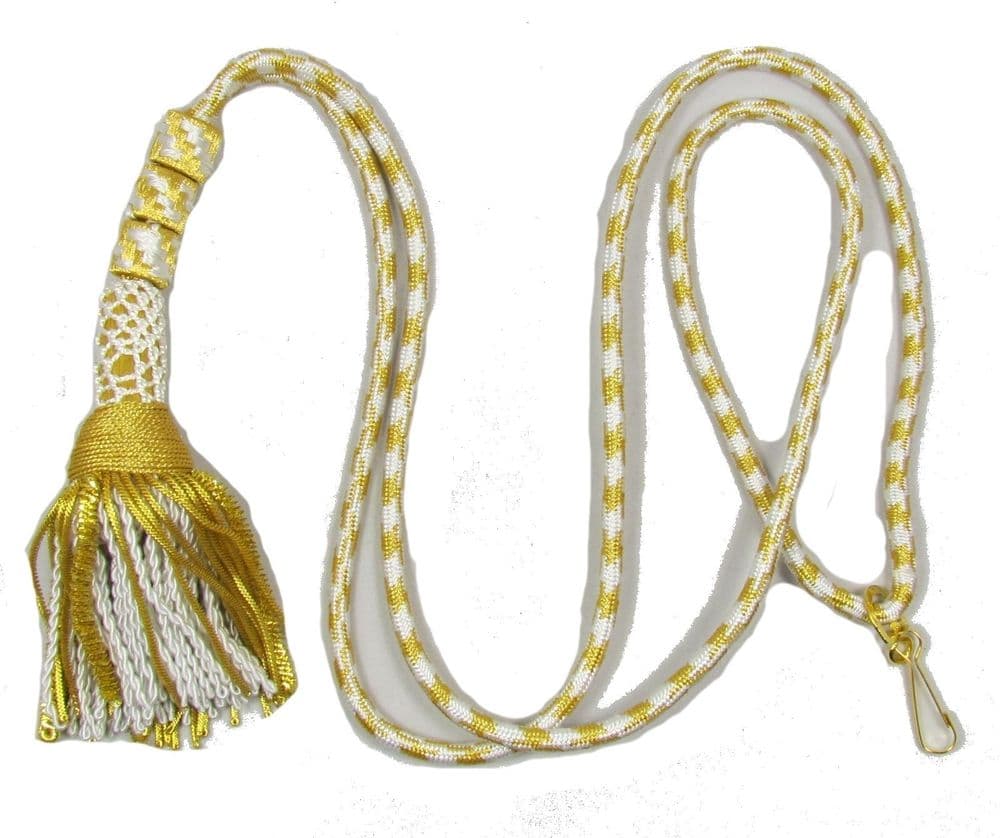 Cincture Cord Liturgical Bishop Tassle Pectoral Cincture White & Gold Rope For ...