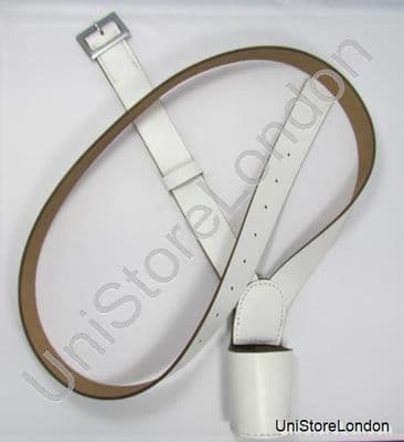 Cross Belt Flag Carrier,Belt Flag Right Shoulder White Cadet & Junior size 60 inch Maximum R287R