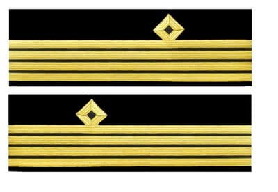 Cuff Braid 4 Rows Diamond Gold wire For Captain Sold Pair MCA-SL-05