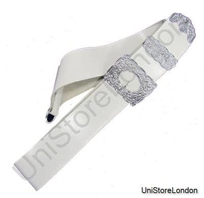 Drummer's Cross Belt White Thistle Buckle R807