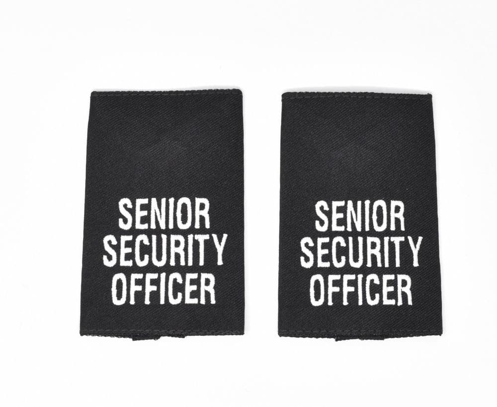 New Black Police Security Button On Shirt Epaulettes Epaulette Collar Numbers - Foto 10