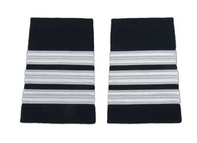 Epaulette Captain First Officer Pilot 3 Bars NBlue R421