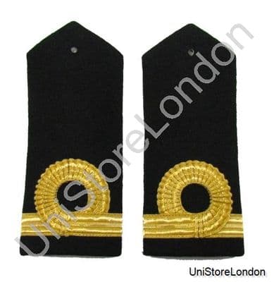 Epaulette Curved hard  1 curl, gold, Naval 0174