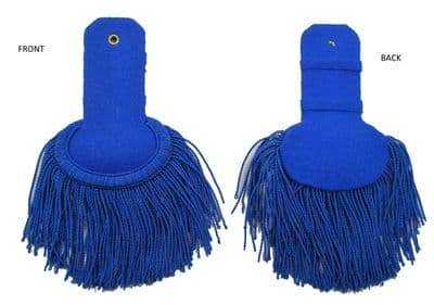 Epaulette Marching Band Shoulder Boards with Fringe in Silk Royal Blue R1633
