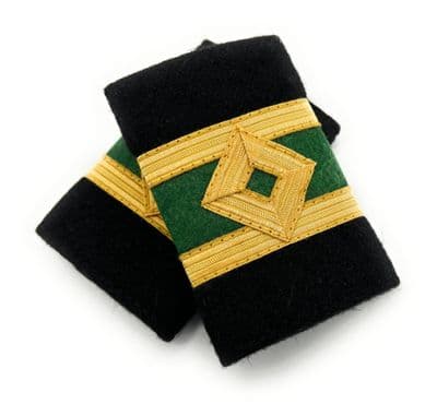 Epaulette Marine Dimond 2 Bar Gold Green ETO R2660