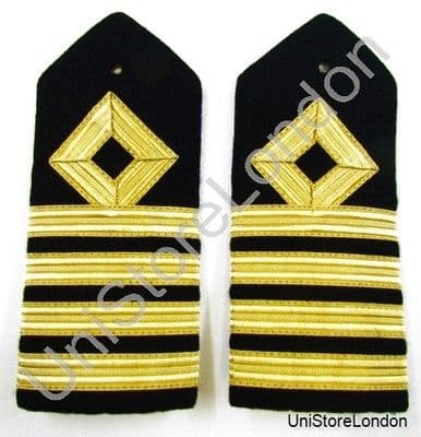 Epaulette Merchant Navy Hard Curved Captain  MCA-EH-05