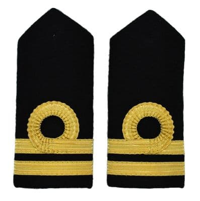 Epaulette Merchant Navy Second Officer Second Mate Deck Hard Round Curl