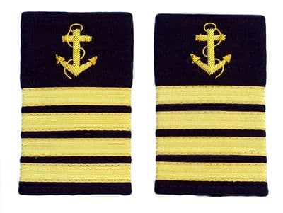 Epaulette Slider Merchant Navy Soft Enginner Anchor 4 Bars Gold Purple