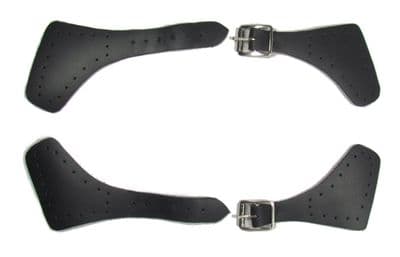 Foot Straps Leather overall foot straps for mess dress Chrome Buckle R0025
