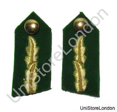 Generals Service Dress Oak leaf Gorgets Green 2 3/4'' Long Sold Pair R1491
