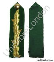 Generals Service Dress Oak leaf Gorgets Green 4 1/2'' Long Sold Pair R1490