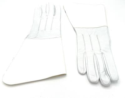 Gloves Leather Drum Majors Glover White R479