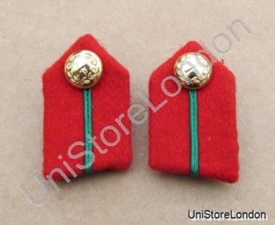 Gorget Collar Patch Green Russia Braid L2'' R708