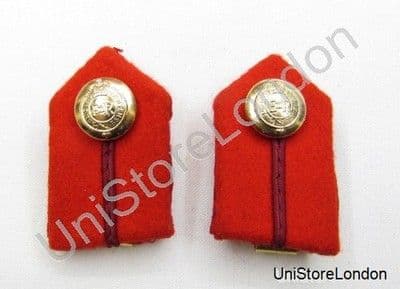 Gorget Collar Staff Gorget Patches Red Maroon Russia Braid Clip-On L2'' R864