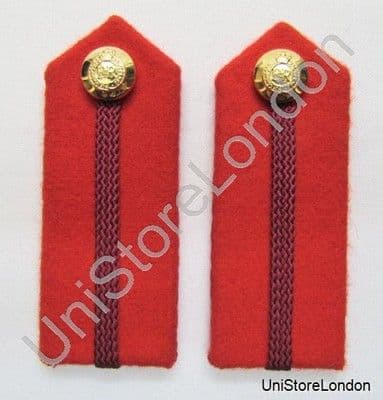 Gorget Collar Staff Gorget Patches Red with Maroon L3 1/2'' R1109