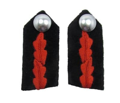 Gorget Fire Officer Shirt Collar Patch FO Red Black Clip on R1868