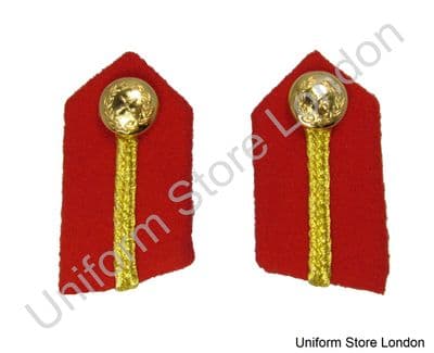 Gorget General's Clip-On Collar Patches Red with Gold Russia Braid  L2 1/4'' R860