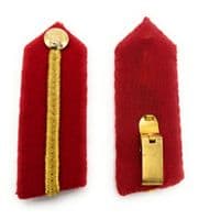 Gorget Gold Russia Braid on Red with Clip 3 3/4 Inch