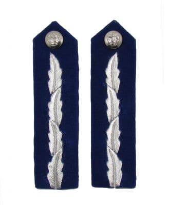 Gorget Patch Badges Silver on Blue Large Commissioner of Police