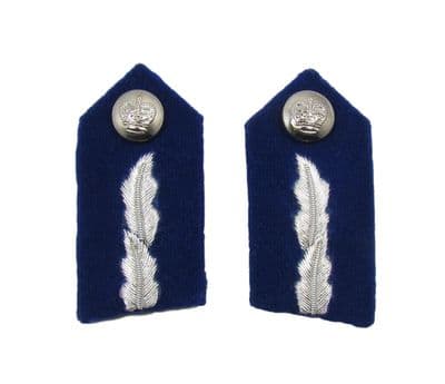 Gorget Patch Badges Silver on Blue Small with Clips Commissioner of Police