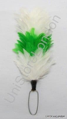 Hackles Plumes White Light Green White R1173