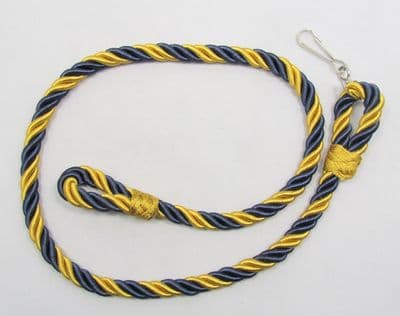 Lanyard RLC Royal Logistic Corps Dark Blue Yellow-Gold With Clip R1627
