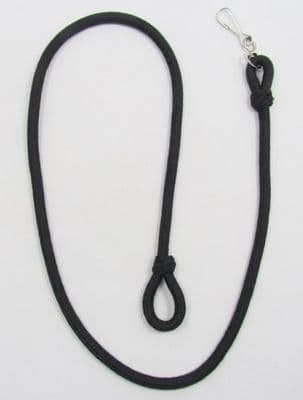 Lanyard Single Black with Chrome Hook R1610