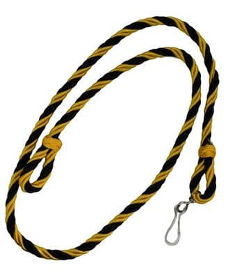 Lanyard Yellow Black  With Clip R2397