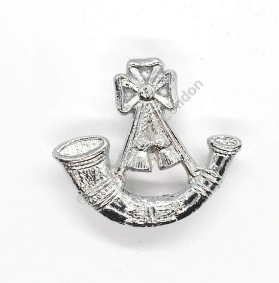 Light Infantry Badge Chrome Shanks Pin Fitting Sold each