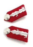 Lord-lieutenant Gorgets  Small with clip on silver oakleaf embroidery Crown  button