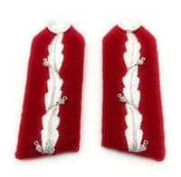 Lord Lt Gorgets Medium  silver oakleaf embroidery Plain button