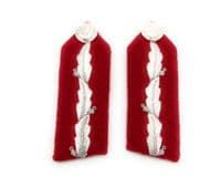 Lord Lt Gorgets Medium  silver oakleaf embroidery Plain button