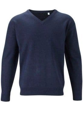 Mens V-Neck Acrylic Jumper Pullover Deluxe Sweater R676