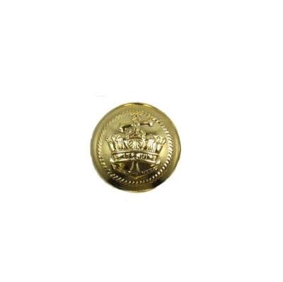 Merchant Navy Gold Button Size 16 mm - 26L Long Shank For Hardboards Epaulettes Sold Each R1937