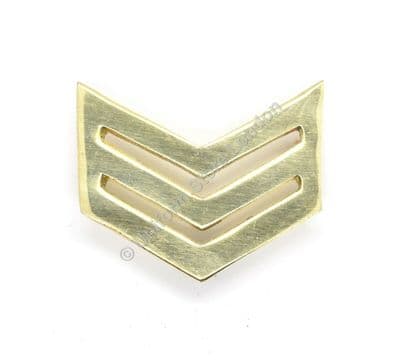 Military Brass Chevron Sergeant Army Shanks Pin Fitting Sold each