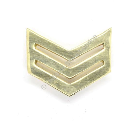 Military Brass Chevron Sergeant Army Shanks Pin Fitting Sold each