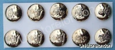 Military Buttons, Royal Artillery, Gold,size19mm R170
