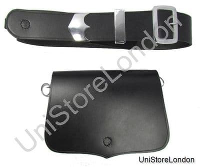 Music Card Pouch Cross Belt Black Leather R810