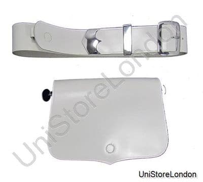 Music Card Pouch Cross Belt White Leather R812