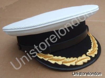 Navy Cap,Navel Cap 1Row Gold Oak Leaf Peak R270