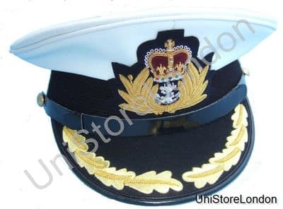 Navy Cap,Navel Cap 1Row Oak Leaf Peak  With Badge R602