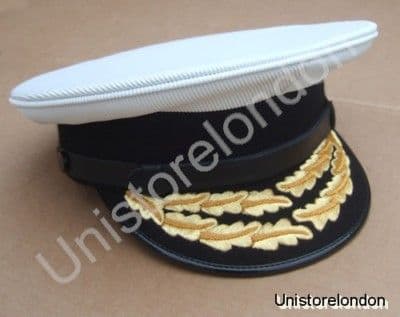 Navy Cap,Navel Cap 2Rows Gold Oak Leaf Peak R271