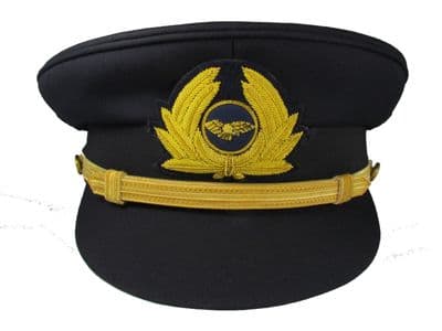 Pilot Cap with Generic Cap Badge Navy Blue Airline Cap R1744
